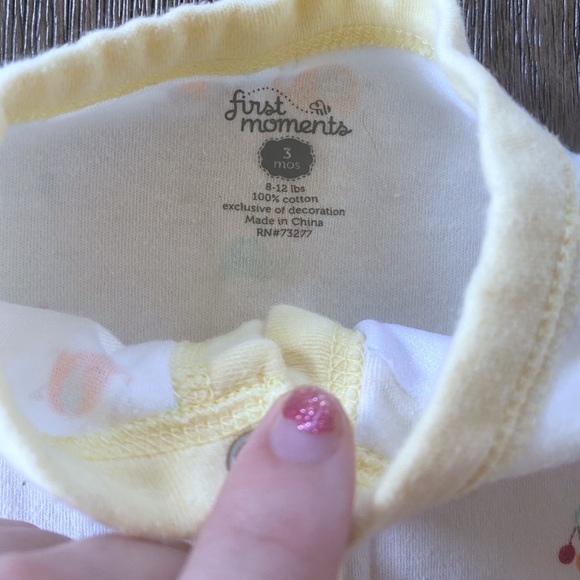 4/$10 First Moments Unisex Sleeper Footie Pajamas 3 months - Picture 4 of 5